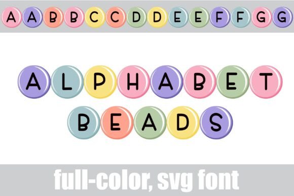 Alphabet Beads: A Playful Full-Color Font for Creative Projects