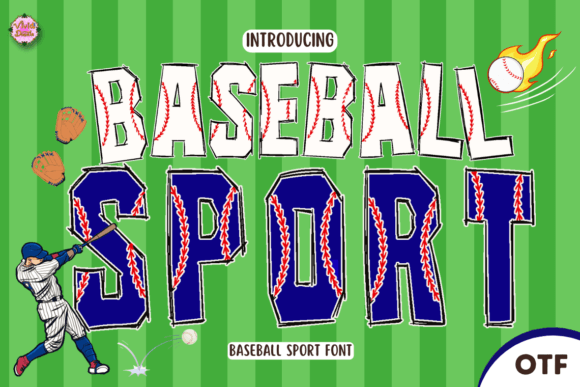 Baseball Sport: A Dynamic Typeface for Athletic Projects