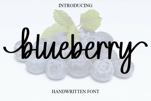 Blueberry: A Handwritten Font for Heartfelt Designs