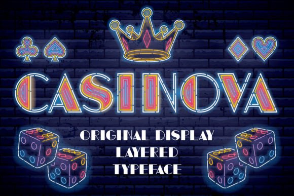 Casinova: Vintage Label Font for Retro Designs