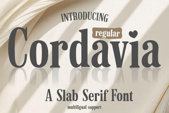 Cordavia Regular: A Slab Serif Font with Style