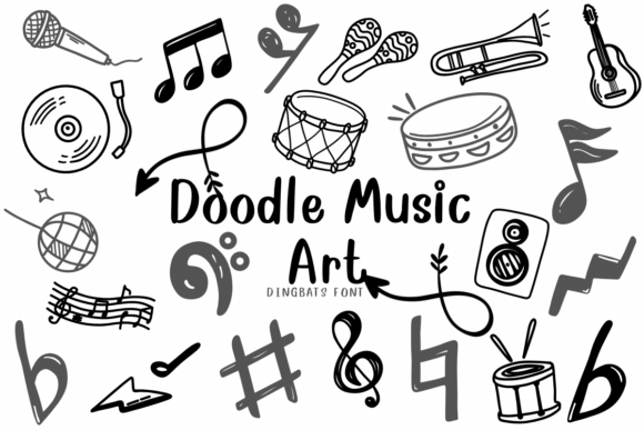 Doodle Music Art: A Playful Font for Creative Designs