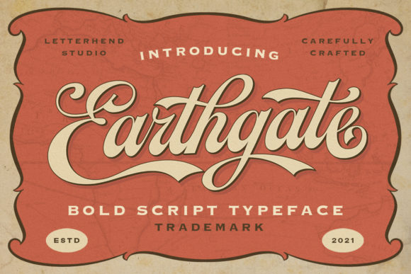 Earthgate: A Bold Handwritten Font for Retro Style