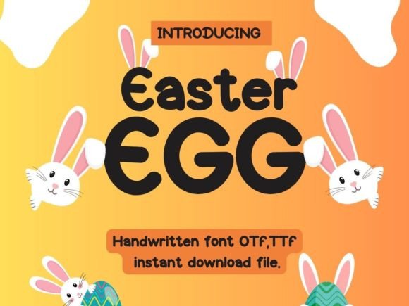 Easter Egg Handwritten Font: Whimsical Design Download