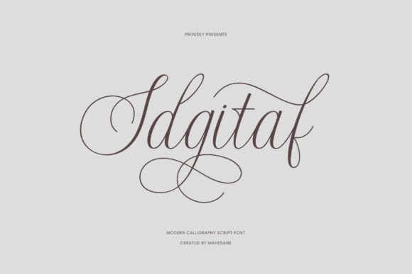 Idgitaf: The Modern Calligraphy Font for Elegant Design