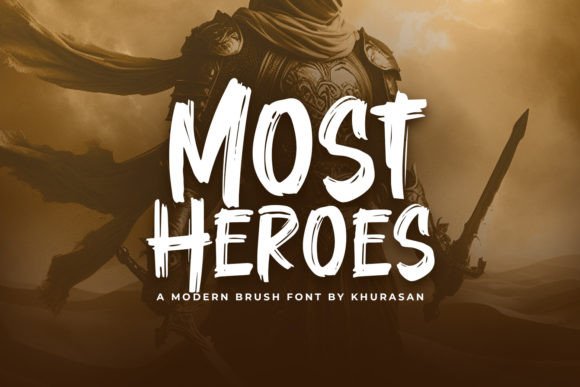 Most Heroes: A Modern Brush Font for Bold Designs