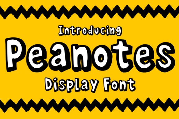 Peanotes: A Playful 80s & 90s Cartoon Display Font