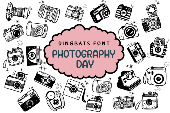 Photography Day: A Sketch-Style Dingbat Font for Creative Projects