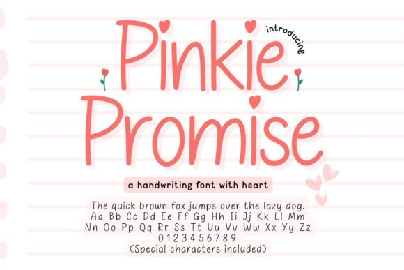 Pinkie Promise: A Whimsical Handwriting Font for Creative Projects