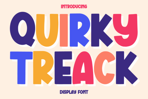 Quirky Treack: A Fun & Quirky Display Font for Creative Projects