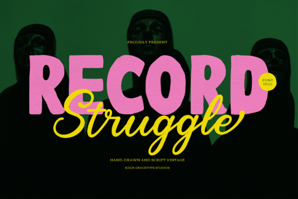 Record Struggle: A Bold Font Duo for Retro and Modern Design