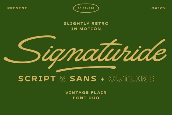 Signaturide: A Vintage-Inspired Font Duo for Modern Design