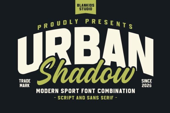 Urban Shadow: A Modern Sporty Typeface for Bold Branding