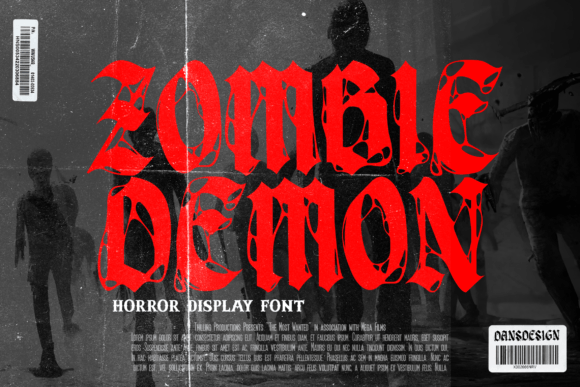 Zombie Demon: The Ultimate Horror Metal Display Font